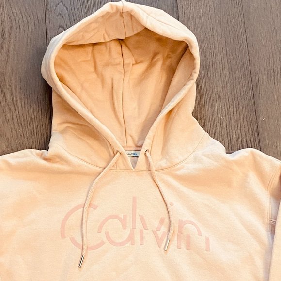 Calvin Klein Sweatshirt Hoodie Skin Tone light Pink Medium - Picture 5 of 8